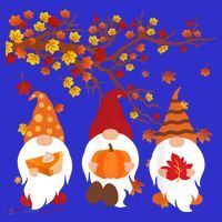 Halloween Three Gnomes Hat Leopard Pumpkin Fall Leaves Cool Gift Tote Bag thumb 4