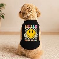 Hello Third Grade Hippie Smile Face 3rd Grade Back To School Doggie Tank thumb 2