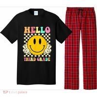 Hello Third Grade Hippie Smile Face 3rd Grade Back To School Pajama Set thumb 0