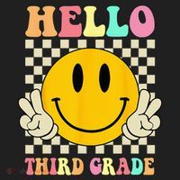 Hello Third Grade Hippie Smile Face 3rd Grade Back To School Tumbler thumb 3