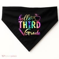 Hello Third Grade Tie Dye Back To School 3Rd Grader Teacher Gift USA-Made Doggie Bandana thumb 0