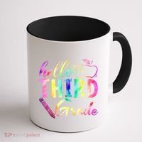 Hello Third Grade Tie Dye Back To School 3Rd Grader Teacher Gift Coffee Mug thumb 1