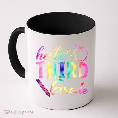 Hello Third Grade Tie Dye Back To School 3Rd Grader Teacher Gift Coffee Mug