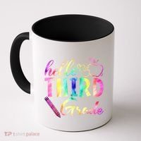 Hello Third Grade Tie Dye Back To School 3Rd Grader Teacher Gift Coffee Mug thumb 0