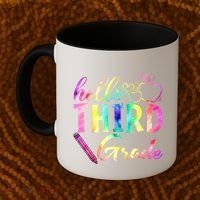Hello Third Grade Tie Dye Back To School 3Rd Grader Teacher Gift Coffee Mug thumb 2