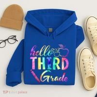 Hello Third Grade Tie Dye Back To School 3Rd Grader Teacher Gift Hoodie thumb 4