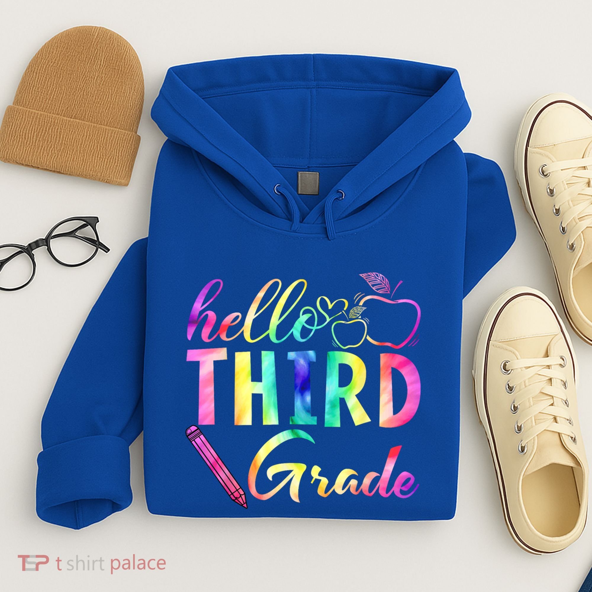 Hello Third Grade Tie Dye Back To School 3Rd Grader Teacher Gift Hoodie