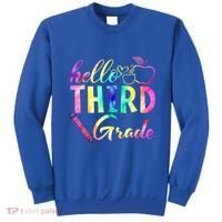 Hello Third Grade Tie Dye Back To School 3Rd Grader Teacher Gift Sweatshirt thumb 0