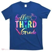 Hello Third Grade Tie Dye Back To School 3Rd Grader Teacher Gift T-Shirt thumb 0