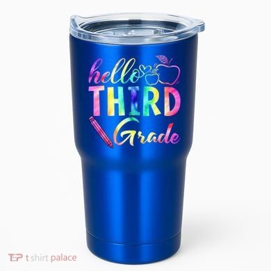 Hello Third Grade Tie Dye Back To School 3Rd Grader Teacher Gift Tumbler