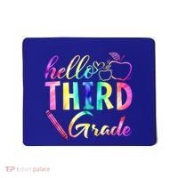 Hello Third Grade Tie Dye Back To School 3Rd Grader Teacher Gift Mousepad thumb 0
