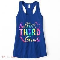 Hello Third Grade Tie Dye Back To School 3Rd Grader Teacher Gift Women's Tank Top thumb 0