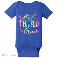 Hello Third Grade Tie Dye Back To School 3Rd Grader Teacher Gift Baby Bodysuit thumb 0
