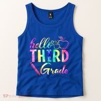 Hello Third Grade Tie Dye Back To School 3Rd Grader Teacher Gift Tank Top thumb 2