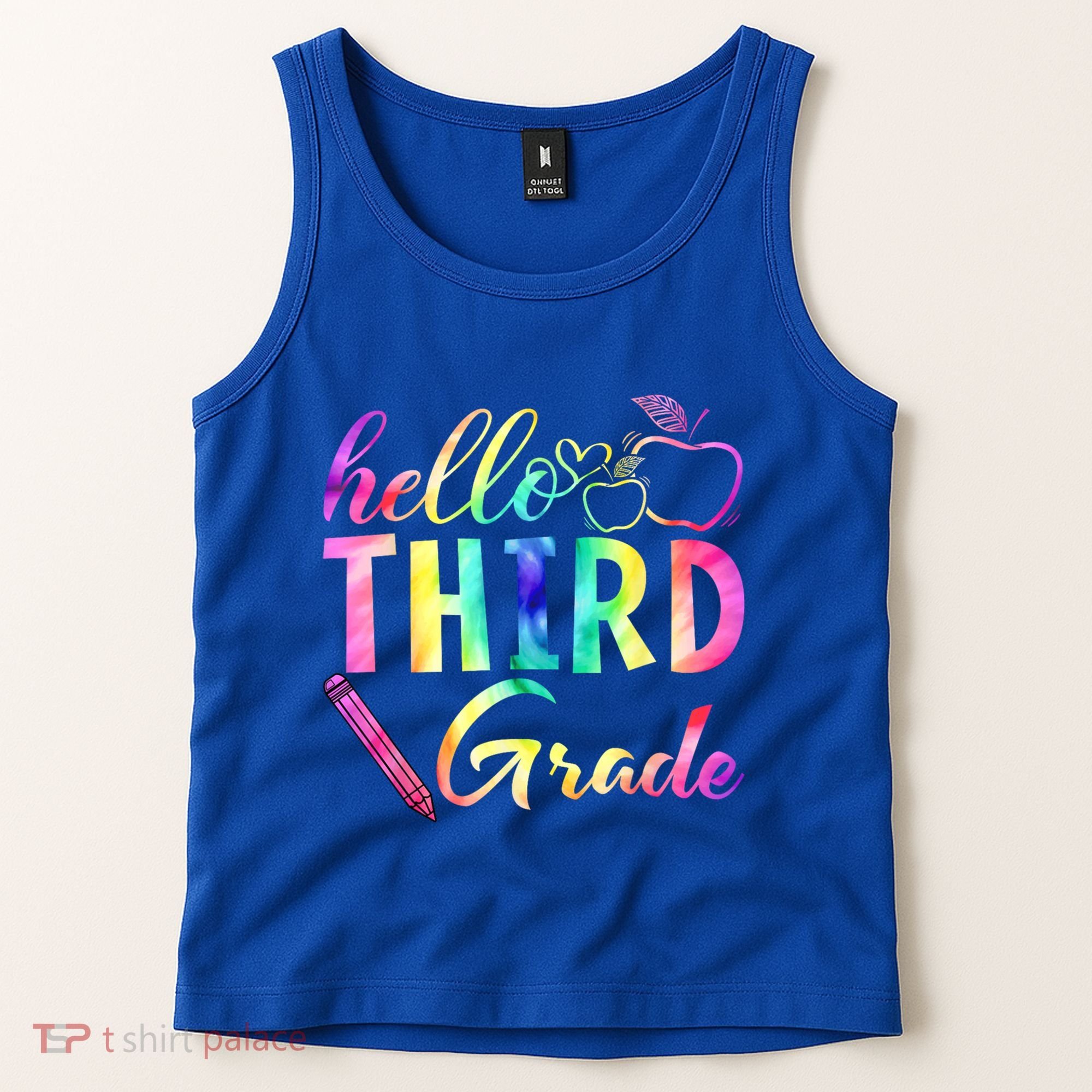 Hello Third Grade Tie Dye Back To School 3Rd Grader Teacher Gift Tank Top
