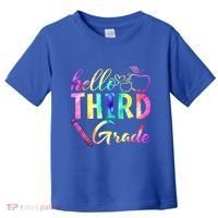 Hello Third Grade Tie Dye Back To School 3Rd Grader Teacher Gift Toddler T-Shirt thumb 0