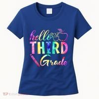 Hello Third Grade Tie Dye Back To School 3Rd Grader Teacher Gift Women's T-Shirt thumb 0