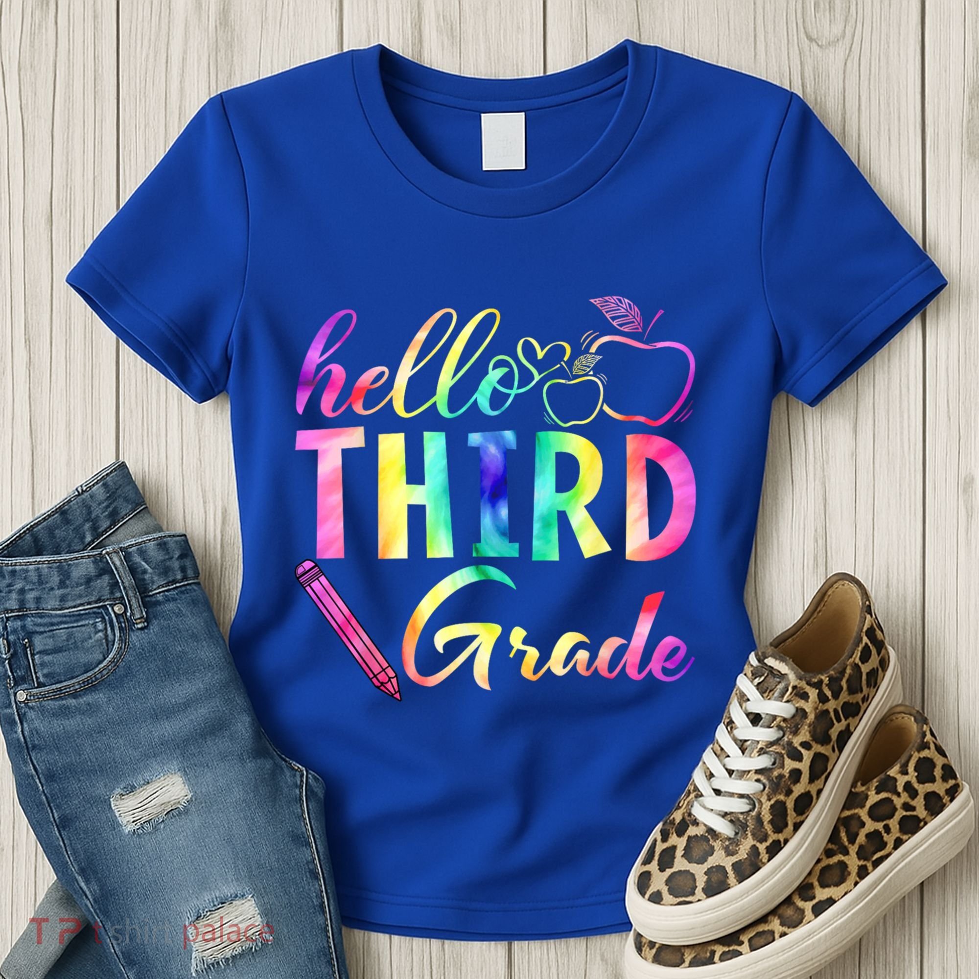 Hello Third Grade Tie Dye Back To School 3Rd Grader Teacher Gift Women's T-Shirt