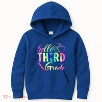 Hello Third Grade Tie Dye Back To School 3Rd Grader Teacher Gift Kids Hoodie thumb 0