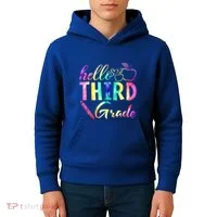 Hello Third Grade Tie Dye Back To School 3Rd Grader Teacher Gift Kids Hoodie thumb 4