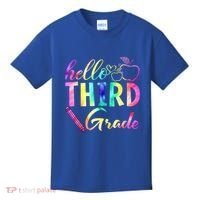 Hello Third Grade Tie Dye Back To School 3Rd Grader Teacher Gift Kids T-Shirt thumb 0