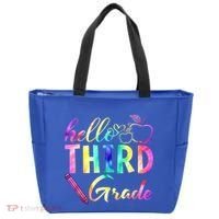 Hello Third Grade Tie Dye Back To School 3Rd Grader Teacher Gift Tote Bag thumb 0