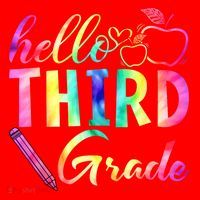 Hello Third Grade Tie Dye Back To School 3Rd Grader Teacher Gift Santa Hat thumb 1