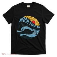 High Tides Good Vibes Vintage Wave And Palm Tree T-Shirt thumb 0