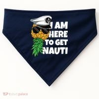 Here To Get Nauti Cruise Boat Upside Down Pineapple Swinger USA-Made Doggie Bandana thumb 0