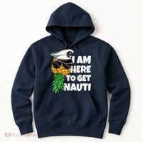 Here To Get Nauti Cruise Boat Upside Down Pineapple Swinger Hoodie thumb 0
