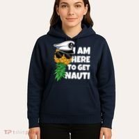 Here To Get Nauti Cruise Boat Upside Down Pineapple Swinger Hoodie thumb 5