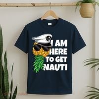 Here To Get Nauti Cruise Boat Upside Down Pineapple Swinger T-Shirt thumb 2