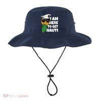Here To Get Nauti Cruise Boat Upside Down Pineapple Swinger Bucket Hat thumb 0