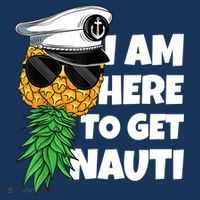 Here To Get Nauti Cruise Boat Upside Down Pineapple Swinger Mousepad thumb 1