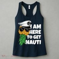 Here To Get Nauti Cruise Boat Upside Down Pineapple Swinger Women's Tank Top thumb 3