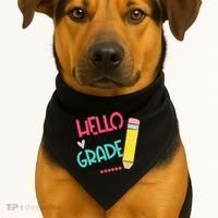 Hello Third Grade Let Do This Happy First Day Of School USA-Made Doggie Bandana thumb 1