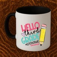 Hello Third Grade Let Do This Happy First Day Of School Coffee Mug thumb 2