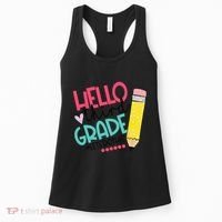 Hello Third Grade Let Do This Happy First Day Of School Women's Tank Top thumb 0