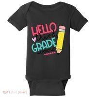Hello Third Grade Let Do This Happy First Day Of School Baby Bodysuit thumb 0