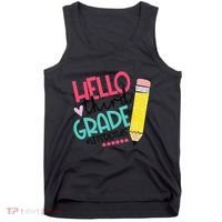 Hello Third Grade Let Do This Happy First Day Of School Tank Top thumb 0