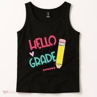 Hello Third Grade Let Do This Happy First Day Of School Tank Top thumb 2