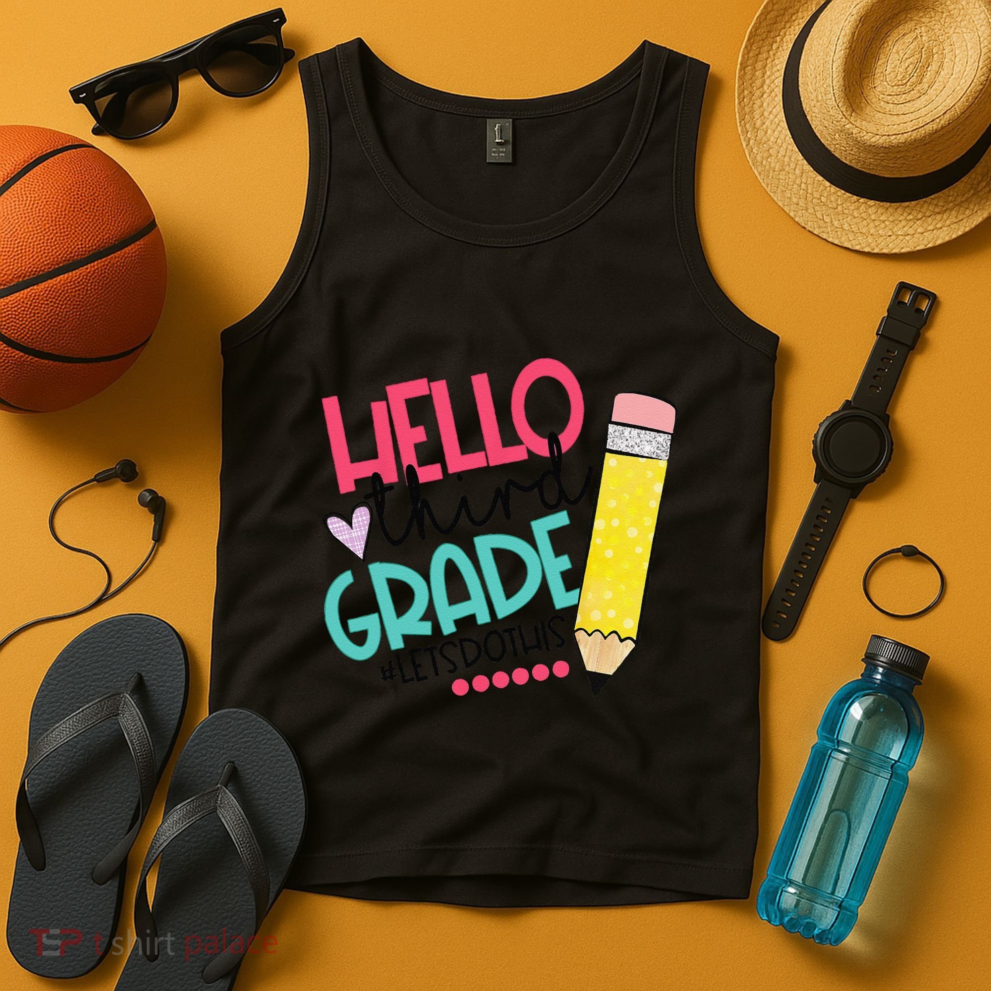 Hello Third Grade Let Do This Happy First Day Of School Tank Top