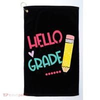 Hello Third Grade Let Do This Happy First Day Of School Golf Towel thumb 0