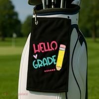Hello Third Grade Let Do This Happy First Day Of School Golf Towel thumb 2
