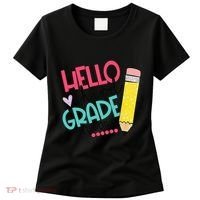 Hello Third Grade Let Do This Happy First Day Of School Women's T-Shirt thumb 0