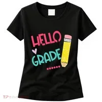 Hello Third Grade Let Do This Happy First Day Of School Women's T-Shirt thumb 0