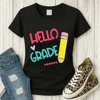 Hello Third Grade Let Do This Happy First Day Of School Women's T-Shirt thumb 3