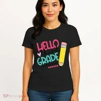 Hello Third Grade Let Do This Happy First Day Of School Women's T-Shirt thumb 4