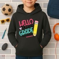 Hello Third Grade Let Do This Happy First Day Of School Kids Hoodie thumb 2