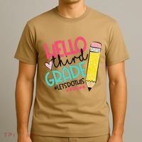 Hello Third Grade Let Do This Happy First Day Of School T-Shirt thumb 3